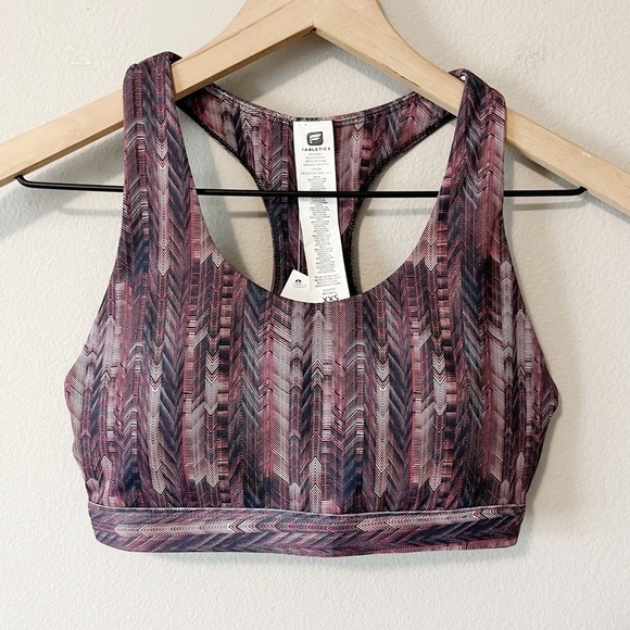 Fabletics NWT Kessler Medium Impact Sports Bra Catania/Dark Rose Print Size XXS - Picture 3 of 10
